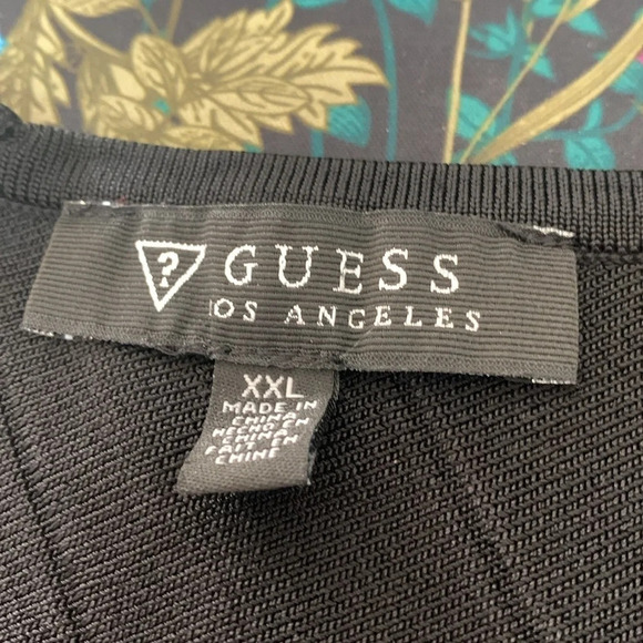 Guess V-neck Bandage Dress In Black Size XXL - Picture 6 of 10